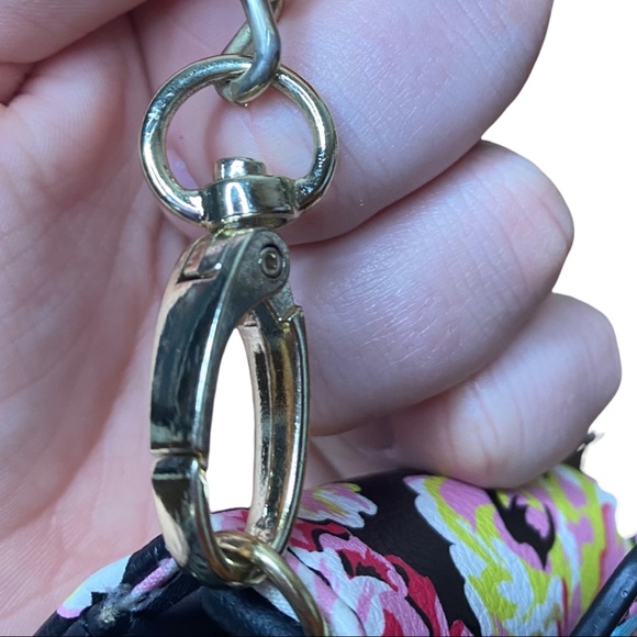 Betsy Johnson Kitsch Cat Floral Print Crossbody Chain Purse - Picture 5 of 9